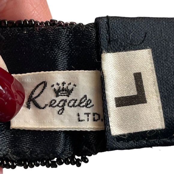 Vintage REGALE Beaded/Rhinestone Belt Size Large - Picture 7 of 8